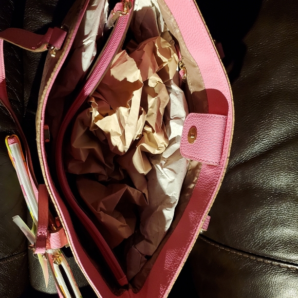 Anne Klein Paige tote in cork/pink - Picture 10 of 15